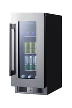 Accucold 15" Wide Built-in Beverage Center with Seamless Stainless Steel Door Trim (Model CL156BV1)