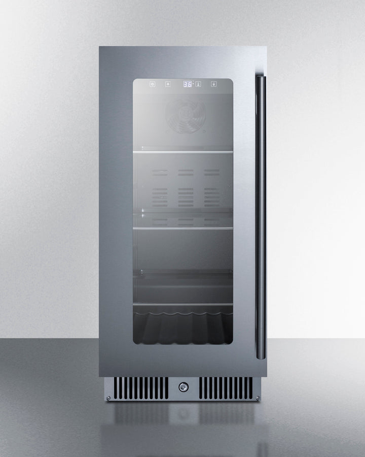 15" Wide Built-in Beverage Center with Seamless Stainless Steel Door Trim (Model CL156BVLHD)