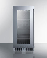 15" Wide Built-in Beverage Center with Seamless Stainless Steel Door Trim (Model CL156BVLHD)