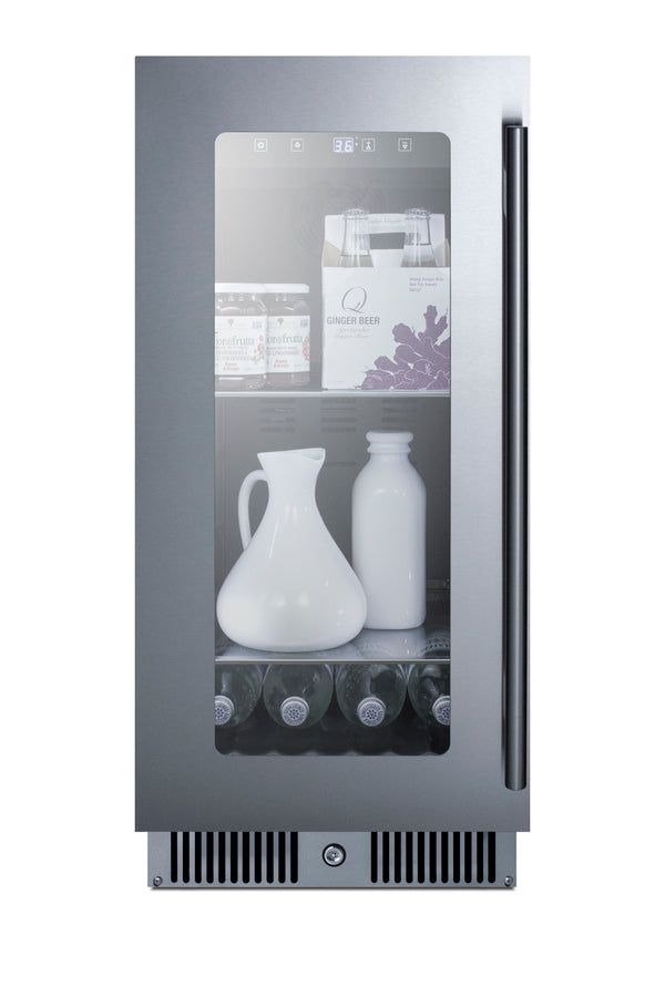 15" Wide Built-in Beverage Center with Seamless Stainless Steel Door Trim (Model CL156BVLHD)