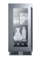 15" Wide Built-in Beverage Center with Seamless Stainless Steel Door Trim (Model CL156BVLHD)