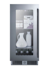 15" Wide Built-in Beverage Center with Seamless Stainless Steel Door Trim (Model CL156BVLHD)