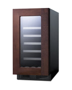 18" Wide Built-in Wine Cellar with Panel-ready Glass Door - Angle
