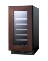 18" Wide Built-in Wine Cellar with Panel-ready Glass Door - Angle
