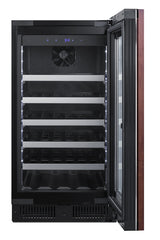 18" Wide Built-in Wine Cellar with Panel-ready Glass Door - Open