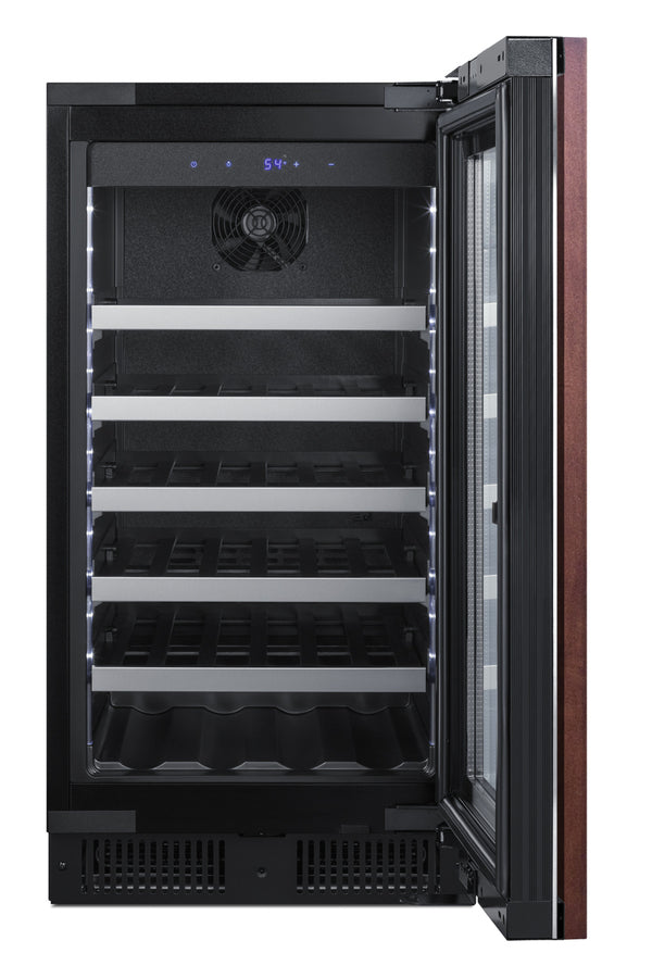 18" Wide Built-in Wine Cellar with Panel-ready Glass Door - Open