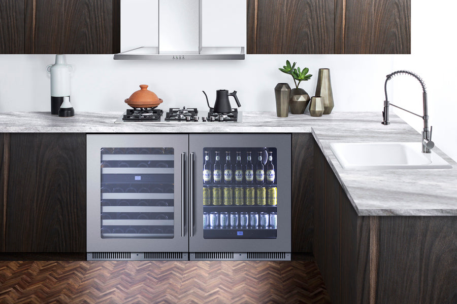 Accucold 24" Wide Premium Dual Zone Undercounter Wine Cellar (Model CL244WC2LHD)
