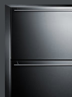 Built-in undercounter two-drawer all-freezer with frost-free operation, stainless steel construction, and panel-ready dr