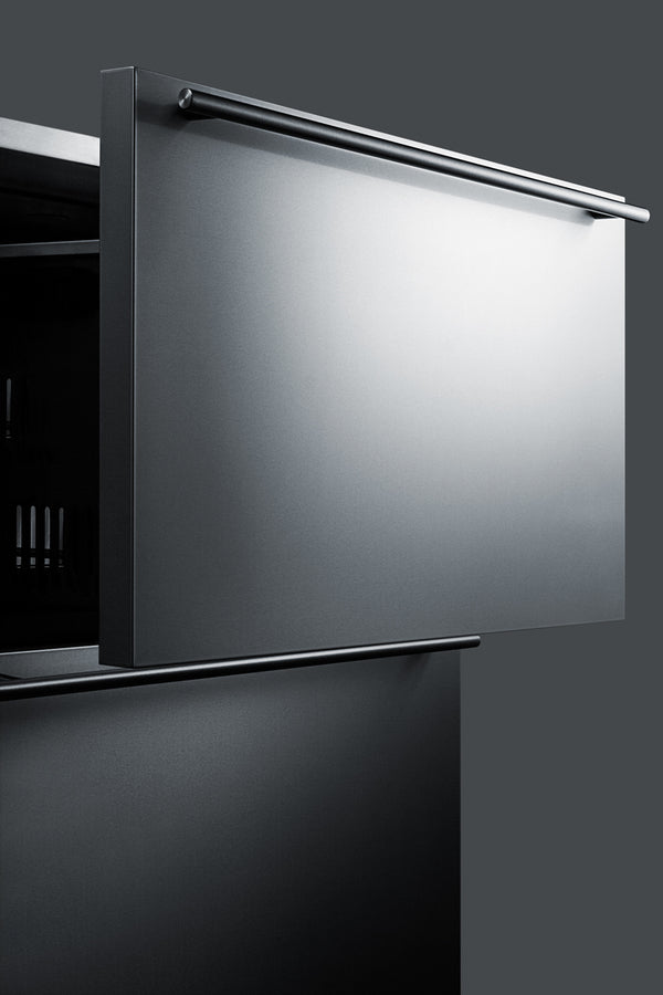 Built-in undercounter two-drawer all-freezer with frost-free operation, stainless steel construction, and panel-ready dr
