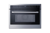 Accucold 24" Wide 115v Built-in Speed Oven with Convection, Microwave, and Standard Oven Settings in a Stainless Steel and Glass