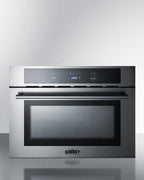 24" Wide Built-in Speed Oven with Convection, Microwave, and Standard Oven Settings in a Stainless Steel and Glass Finis