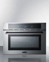 24" Wide Built-in Speed Oven with Convection, Microwave, and Standard Oven Settings in a Stainless Steel and Glass Finis