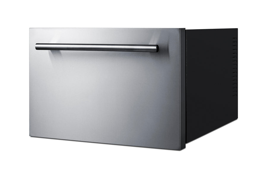 18" Wide Single Drawer Cooler for Built-in Installation, Panel-ready Stainless Steel Drawer Front - Angle