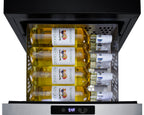 18" Wide Single Drawer Cooler for Built-in Installation, Panel-ready Stainless Steel Drawer Front - Full Wine