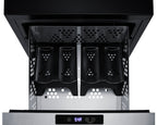 18" Wide Single Drawer Cooler for Built-in Installation, Panel-ready Stainless Steel Drawer Front - Full Wine