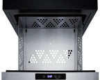 18" Wide Single Drawer Cooler for Built-in Installation, Panel-ready Stainless Steel Drawer Front - Open