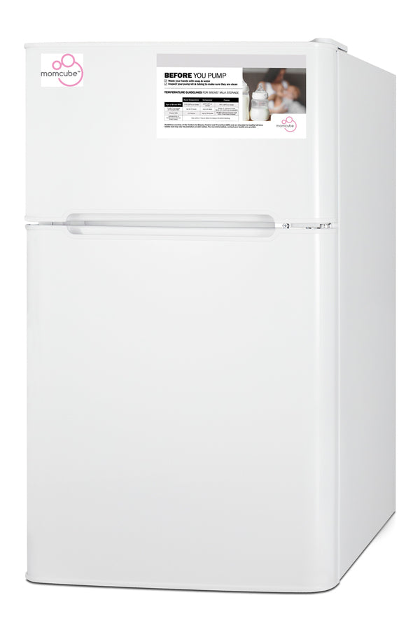 19" Wide MOMCUBE Refrigerator-Freezer - Angle