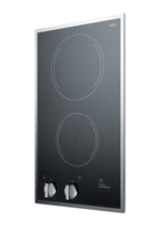 Accucold 2-burner 120V radiant cooktop in black ceramic glass with cord included