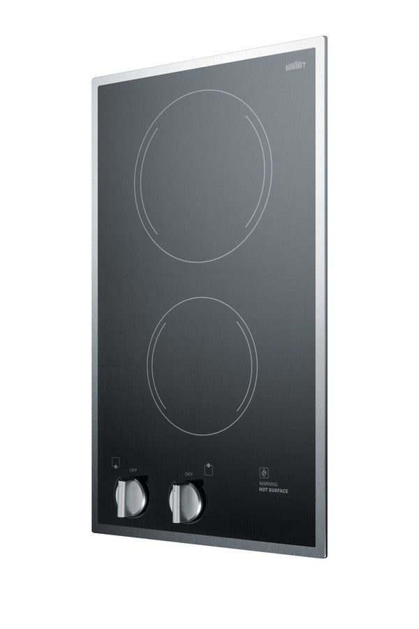 Accucold 2-burner 120V radiant cooktop in black ceramic glass with cord included