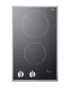 Accucold 2-burner 120V radiant cooktop in black ceramic glass with cord included