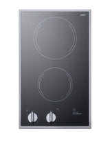 Accucold 2-burner 120V radiant cooktop in black ceramic glass with cord included