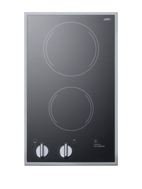 Accucold 2-burner 120V radiant cooktop in black ceramic glass with cord included