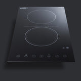12" Wide 115V 2-Burner Radiant Cooktop (Model CR2B15T1B)