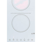 12" Wide 115V 2-Burner Radiant Cooktop (Model CR2B15T2W) - Detail