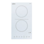 12" Wide 115V 2-Burner Radiant Cooktop (Model CR2B15T2W) - Front