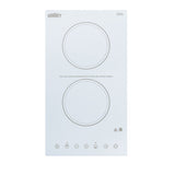 12" Wide 115V 2-Burner Radiant Cooktop (Model CR2B15T2W) - Front