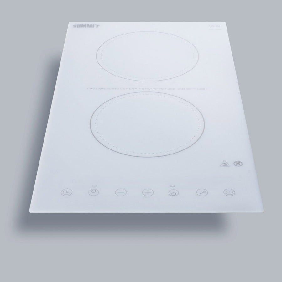 15" Wide 115V 2-Burner Radiant Cooktop (Model CR2B15T2WTK15) - Hero