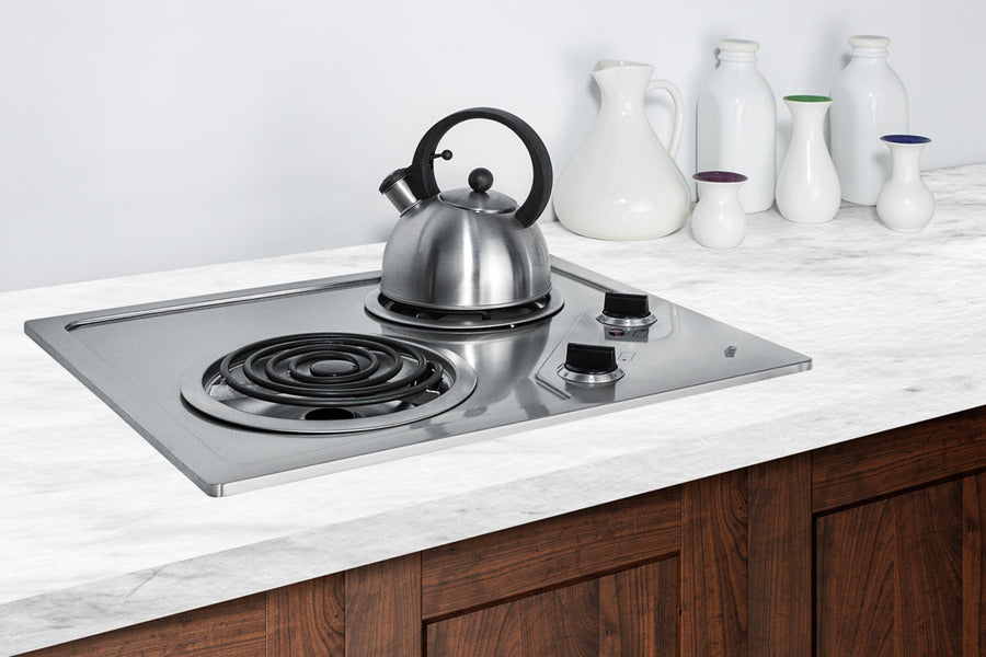 Accucold 21" Wide 230V 2-Burner Coil Cooktop