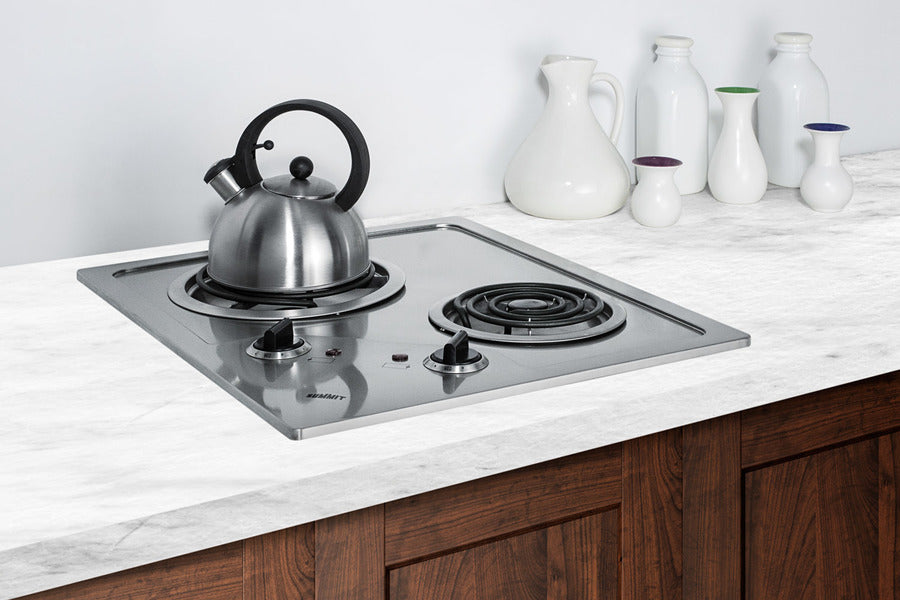 Accucold 21" Wide 230V 2-Burner Coil Cooktop