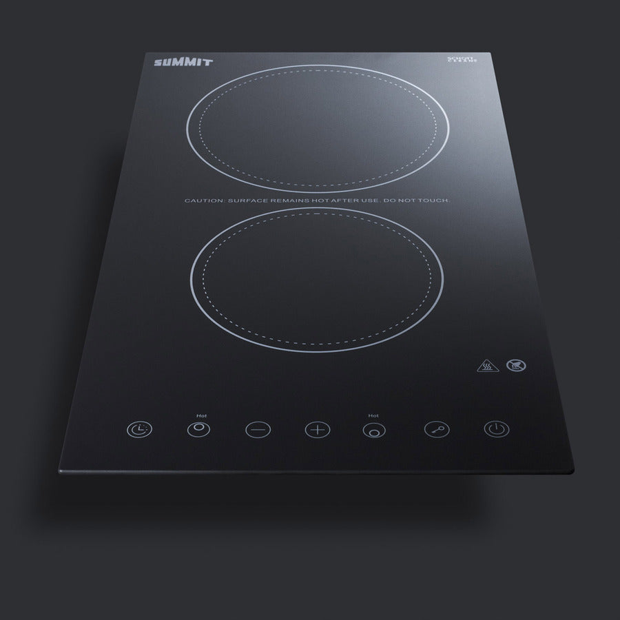 12" Wide 230V 2-Burner Radiant Cooktop (Model CR2B23T3B) - Hero