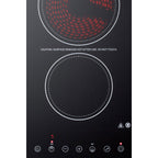 12" Wide 230V 2-Burner Radiant Cooktop (Model CR2B23T3B) - Detail