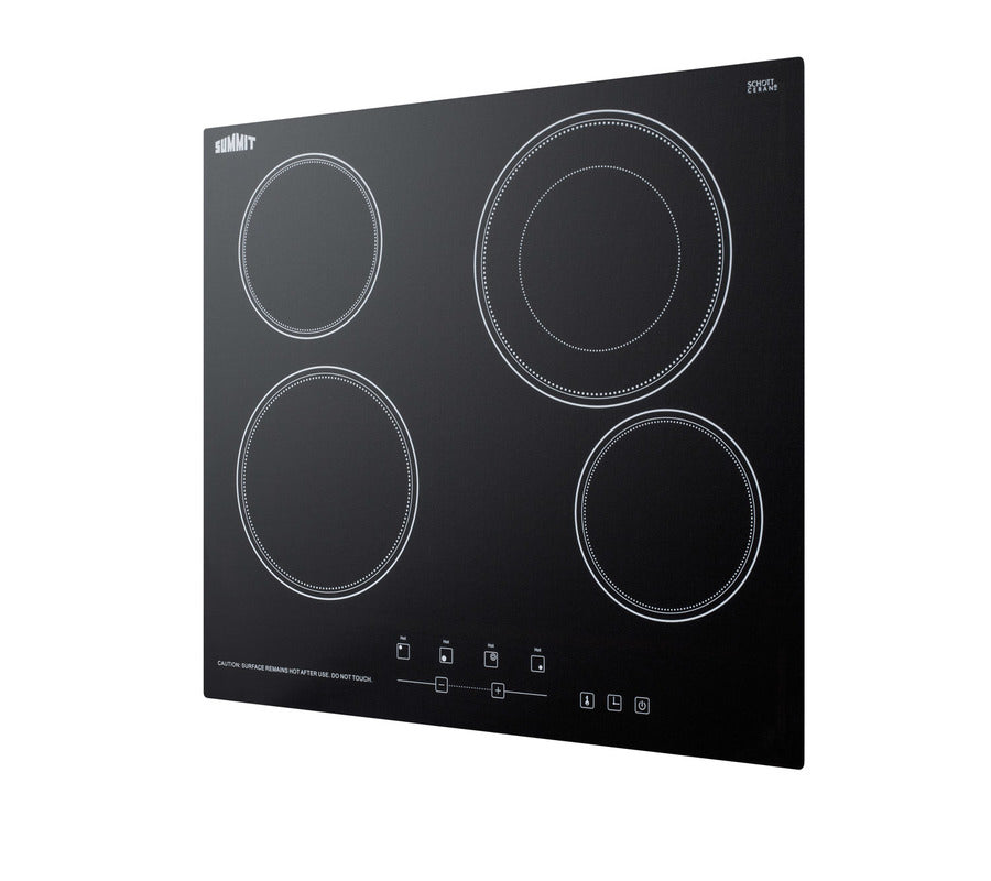 24" Wide 230V 4-Burner Radiant Cooktop (Model CR4B23T5B)