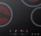 24" Wide 230V 4-Burner Radiant Cooktop (Model CR4B23T5B)