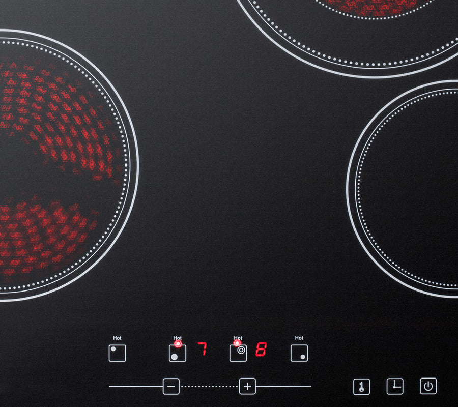 24" Wide 230V 4-Burner Radiant Cooktop (Model CR4B23T5B)