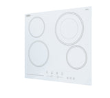 24" Wide 230V 4-Burner Radiant Cooktop (Model CR4B23T6W) - Angle