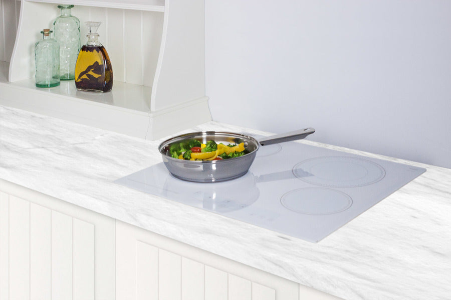 24" Wide 230V 4-Burner Radiant Cooktop (Model CR4B23T6W) - Set