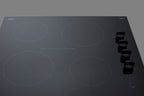 24" Wide 4-burner Smooth-top Cooktop in Black