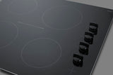 24" Wide 4-burner Smooth-top Cooktop in Black