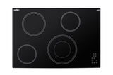 Accucold 30" Wide 4-burner Smooth-top Cooktop in Black with Touch Controls