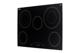 30" Wide 5-burner Smooth-top Cooktop in Black with Touch Controls