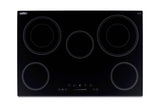 30" Wide 5-burner Smooth-top Cooktop in Black with Touch Controls