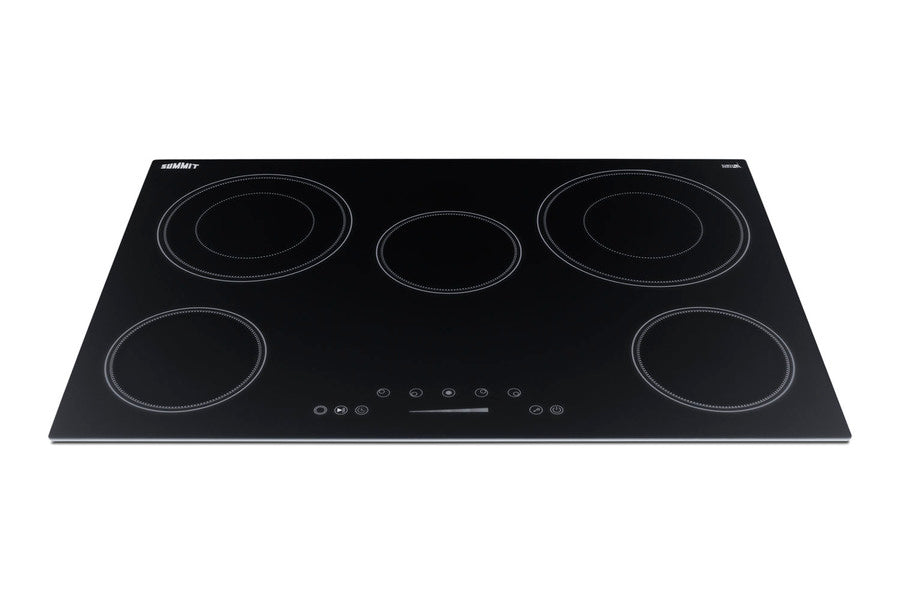 30" Wide 5-burner Smooth-top Cooktop in Black with Touch Controls