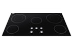 Accucold 36" Wide Smooth-top 5-burner Radiant Cooktop in Black Glass