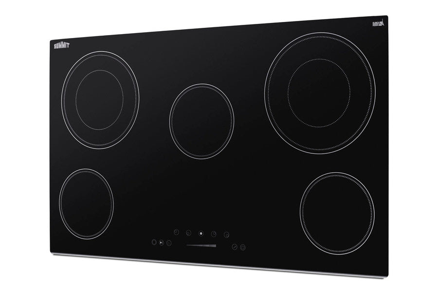 36" Wide 5-burner Smooth-top Cooktop in Black with Touch Controls