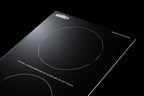Accucold 115V 2-burner radiant black cooktop with digital touch controls and safety 30 minute auto shutoff for hotel use