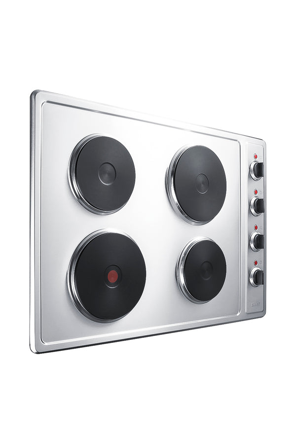 30" Wide 4-burner Solid Disk Cooktop in Stainless Steel